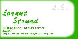 lorant strnad business card